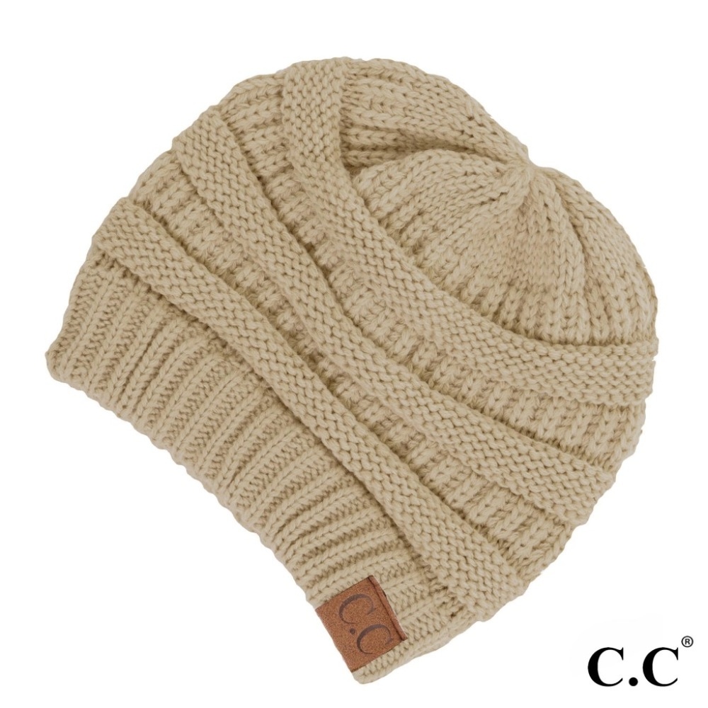 CC Winter Beanie Authentic Hat - New Beige